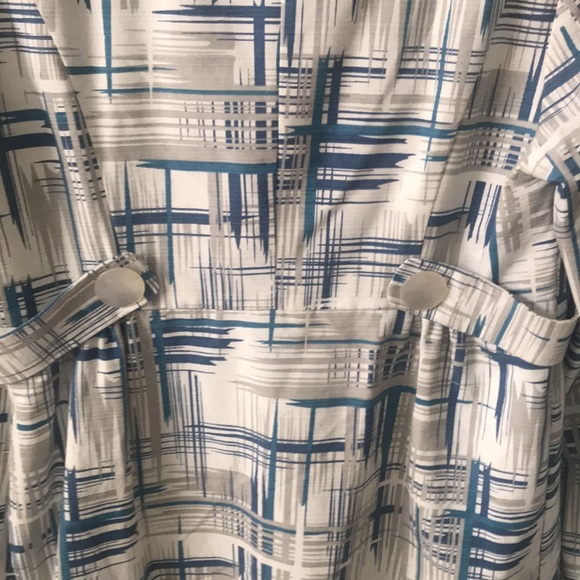 Mac and Jac Blue, White, Grey Trench Coat - Picture 4 of 12